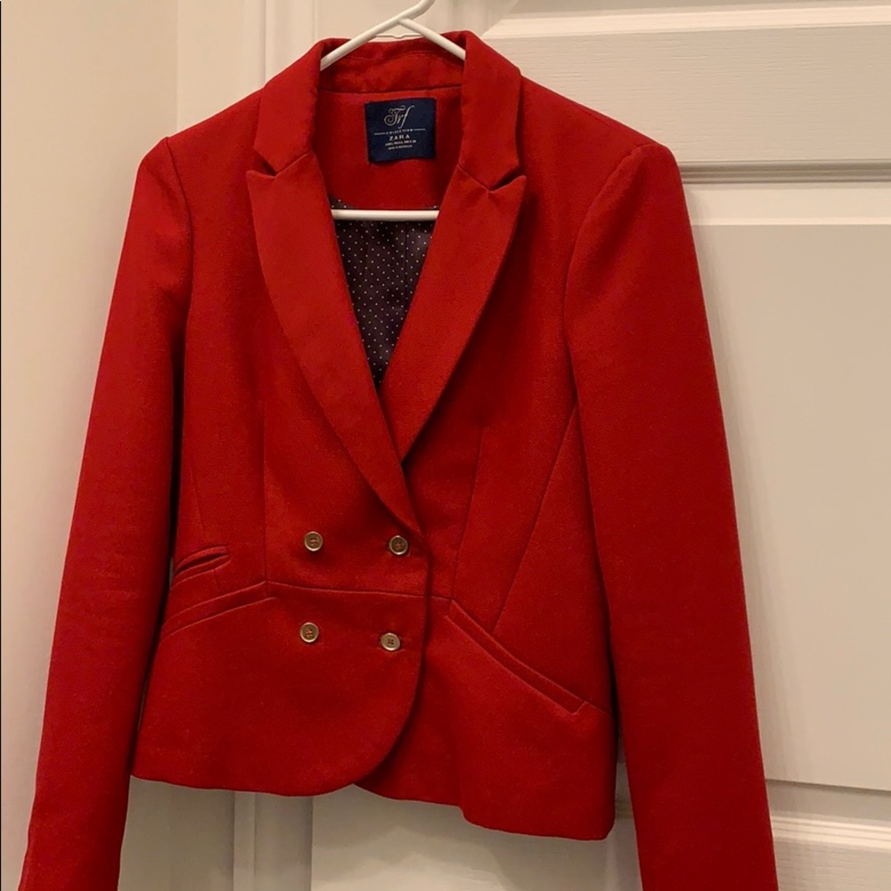Zara TRF red blazer